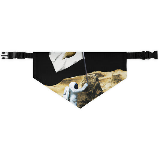 "Claiming Space: The Astronaut's Asteroid Flag Planting" - Das Alien Pet Bandana Halsband