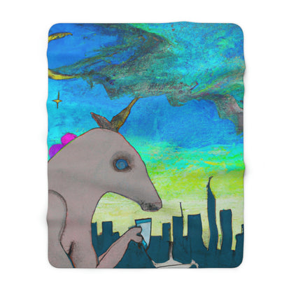 "Majestic Morning Reflections" - The Alien Sherpa Fleece Blanket