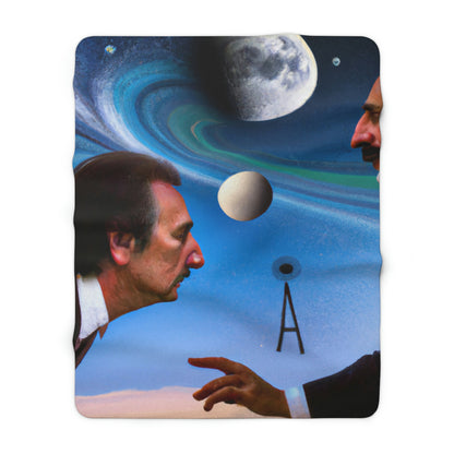 "A Chance Encounter Between Fateful Strangers" - The Alien Sherpa Fleece Blanket