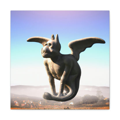 "Alone on the Hilltop: The Tale of a Solitary Gargoyle" - The Alien Canva