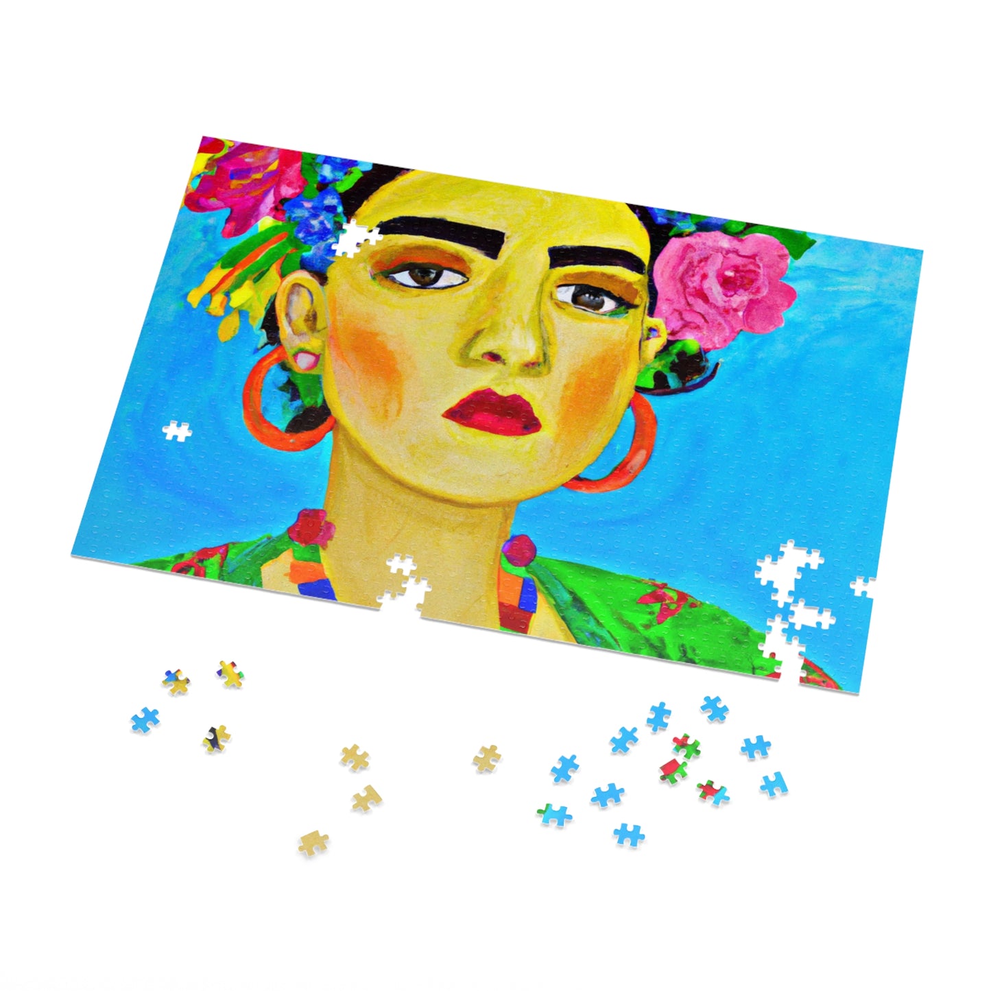 "Fierce and Free: A Frida Kahlo-Inspired Tribute to Mexican Women" - The Alien Jigsaw Puzzle