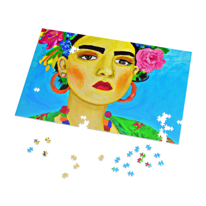 "Fierce and Free: Un tributo a las mujeres mexicanas inspirado en Frida Kahlo" - The Alien Jigsaw Puzzle