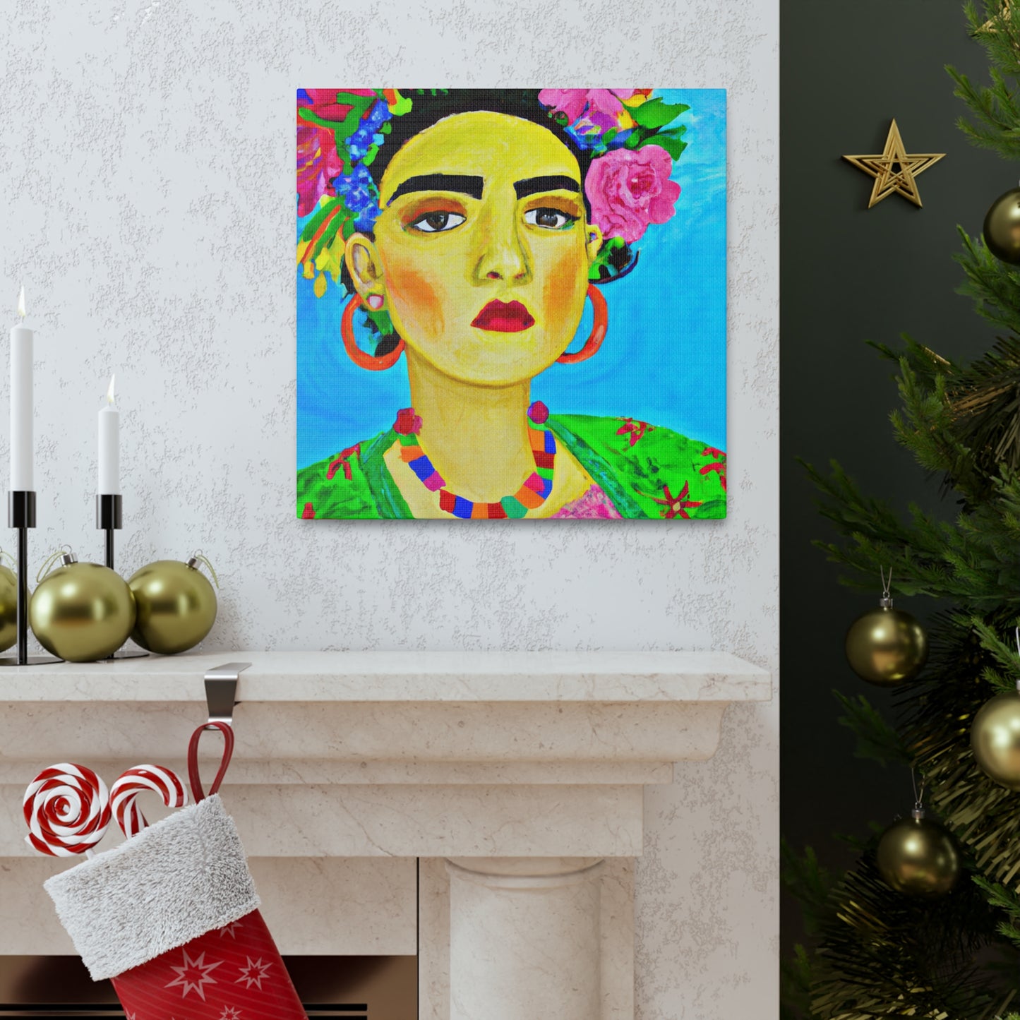 „Heftig und frei: Eine von Frida Kahlo inspirierte Hommage an mexikanische Frauen“ – The Alien Canva