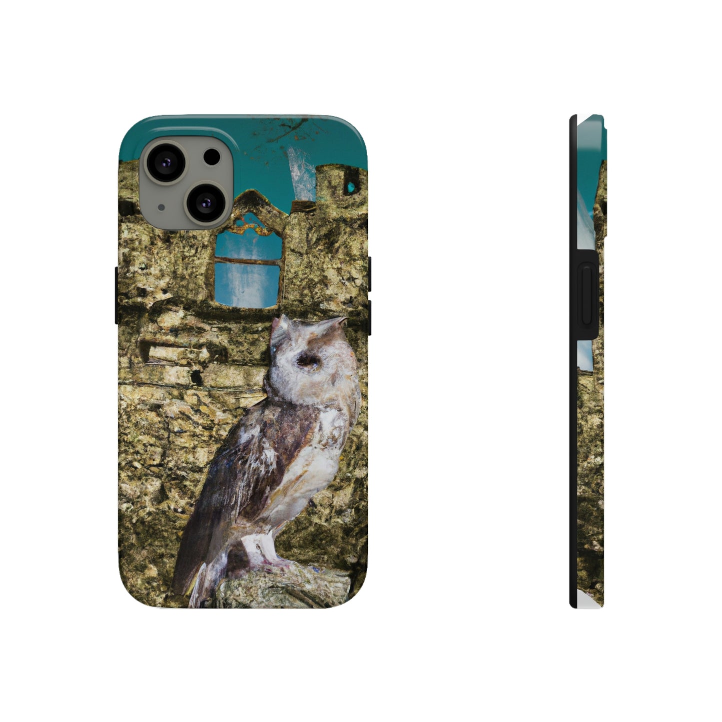 "A Sentinal Among Ruins: An Unstirred Owl's Perch" - Die Alien Tough Phone Cases