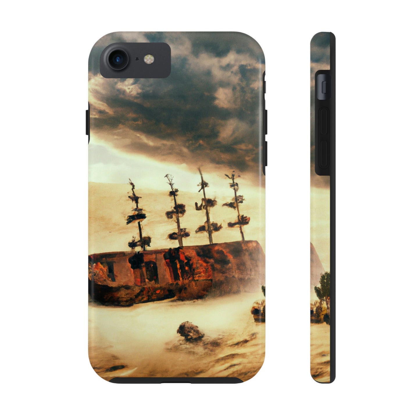 "Lost at Sea: Stranded On A Stormy Desert Island" - The Alien Tough Phone Cases