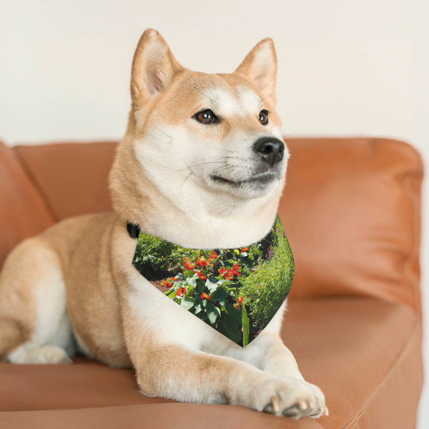 "Garden of Colorful Radiance" - The Alien Pet Bandana Collar