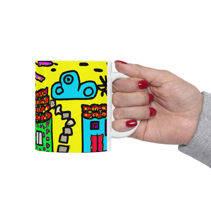 "A Slumbering Village of the Soaring Dragon" - The Alien Ceramic Mug 11 oz