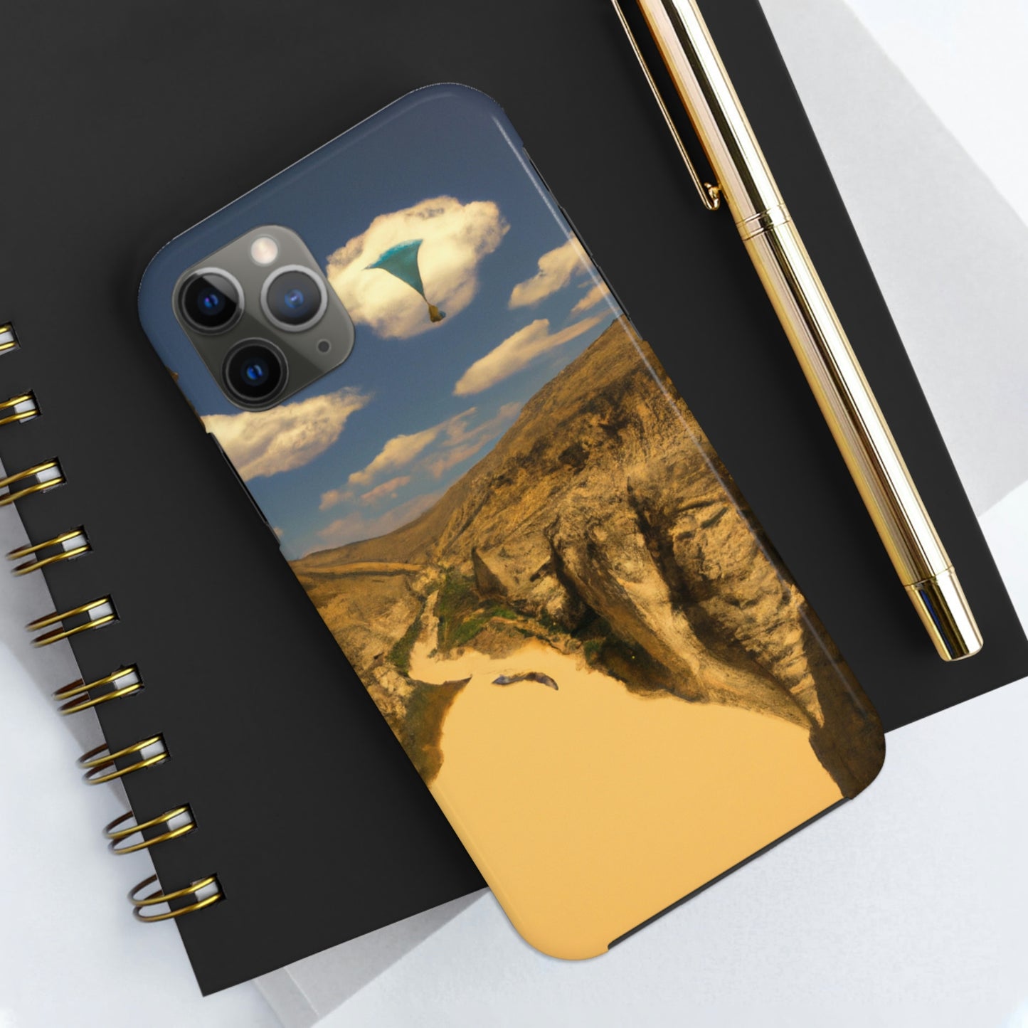 "Feline Flight Over the Grand Gulch" - Die Alien Tough Phone Cases