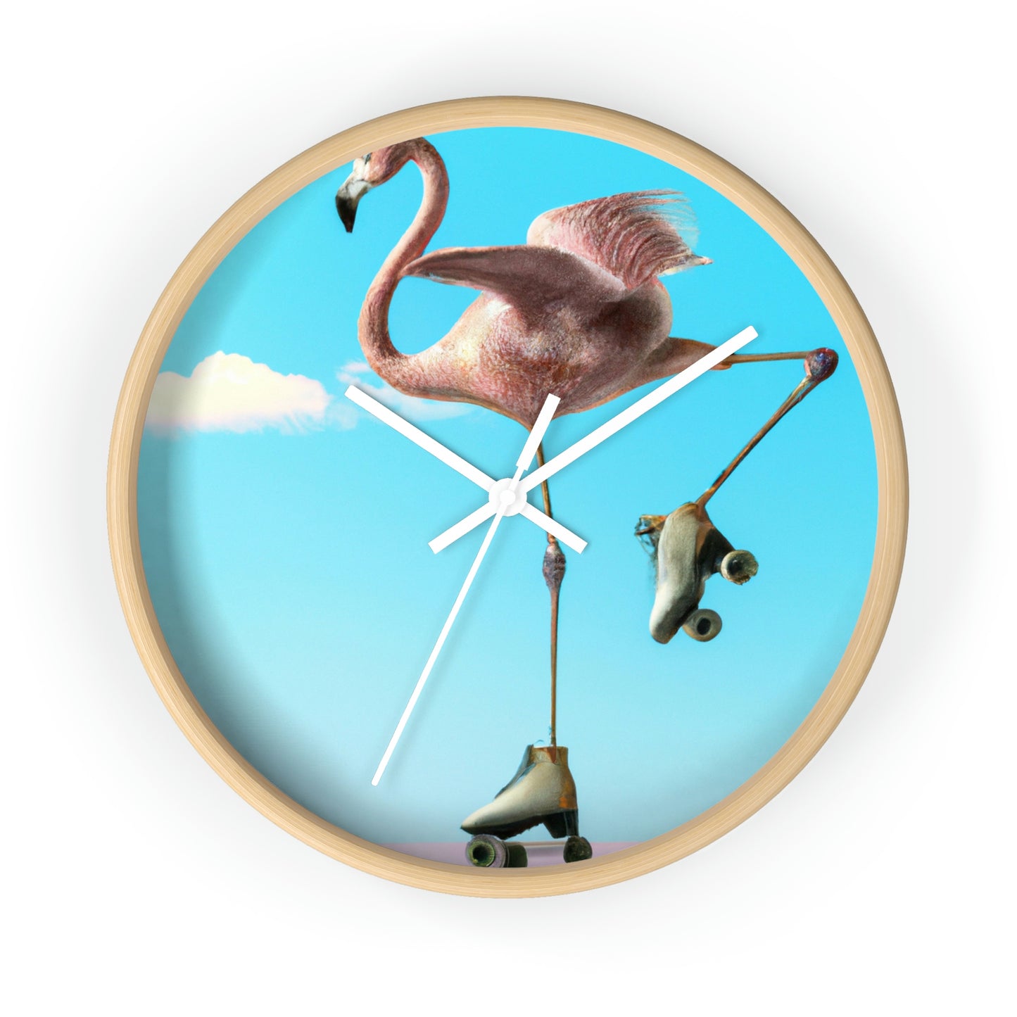 "Flamingo-Schlittschuhe!" - Die außerirdische Wanduhr