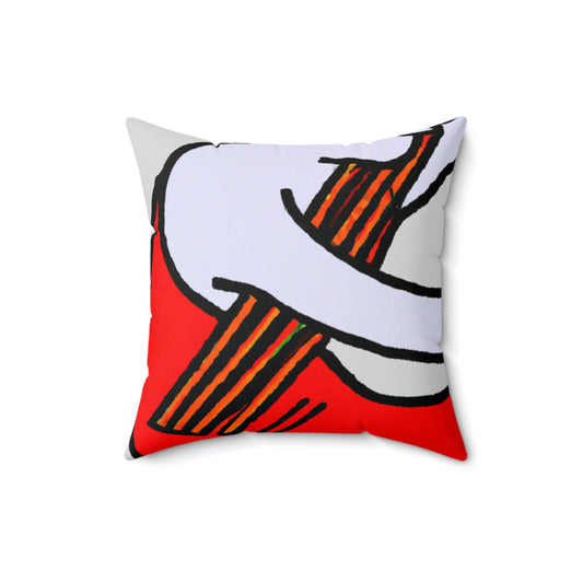 "A Blind Monk's Gentle Embrace of a Lost Dragonling" - The Alien Square Pillow