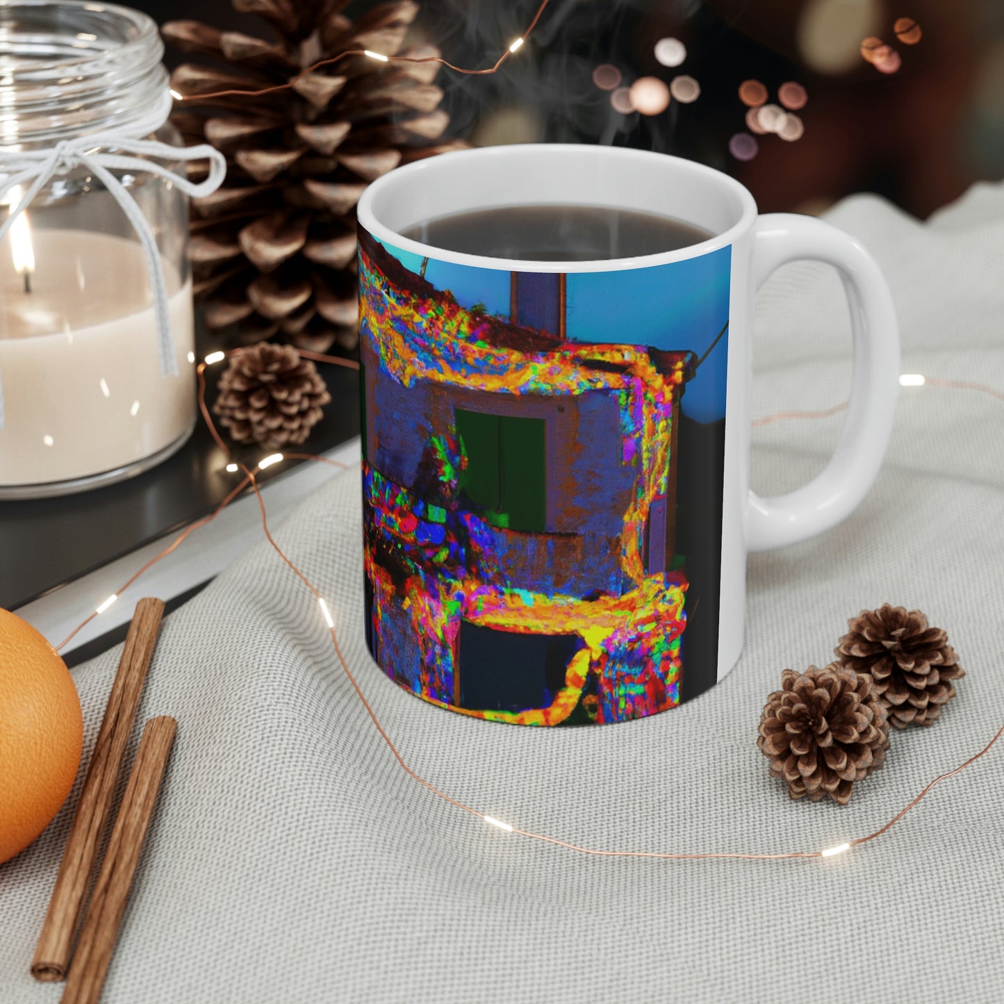 "Magical Illumination: A Summer Solstice Surprise" - The Alien Ceramic Mug 11 oz