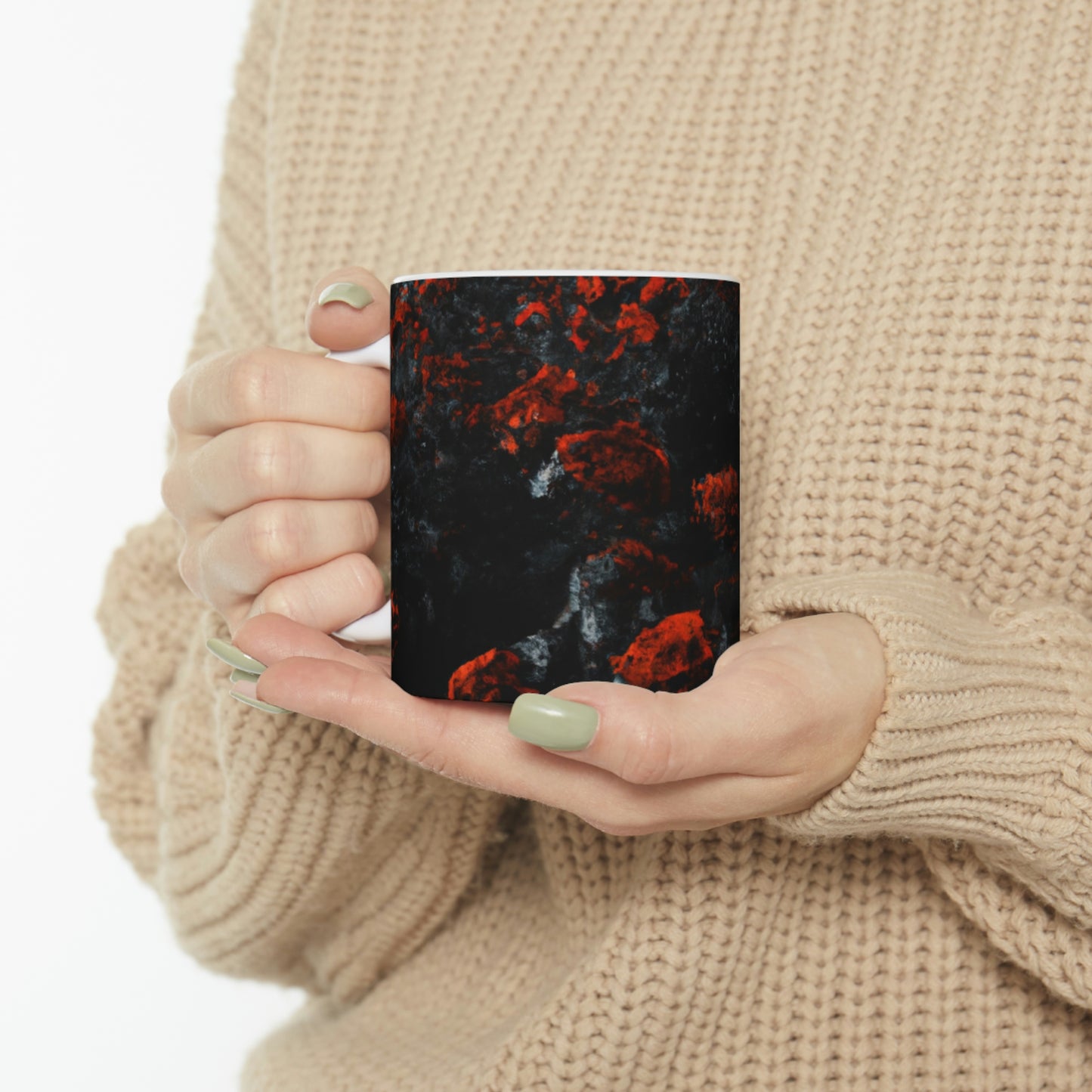 "Inferno of Blossoms" - Der Alien-Keramikbecher 11 oz