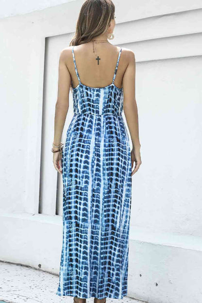 Tie-Dye Spaghetti Strap Maxi Dress