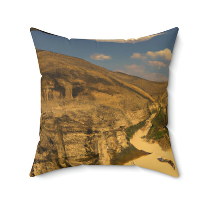 "Feline Flight Over the Grand Gulch" - The Alien Square Pillow