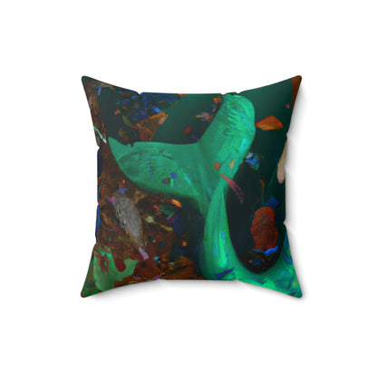 Aquatic Splendor - The Alien Square Pillow