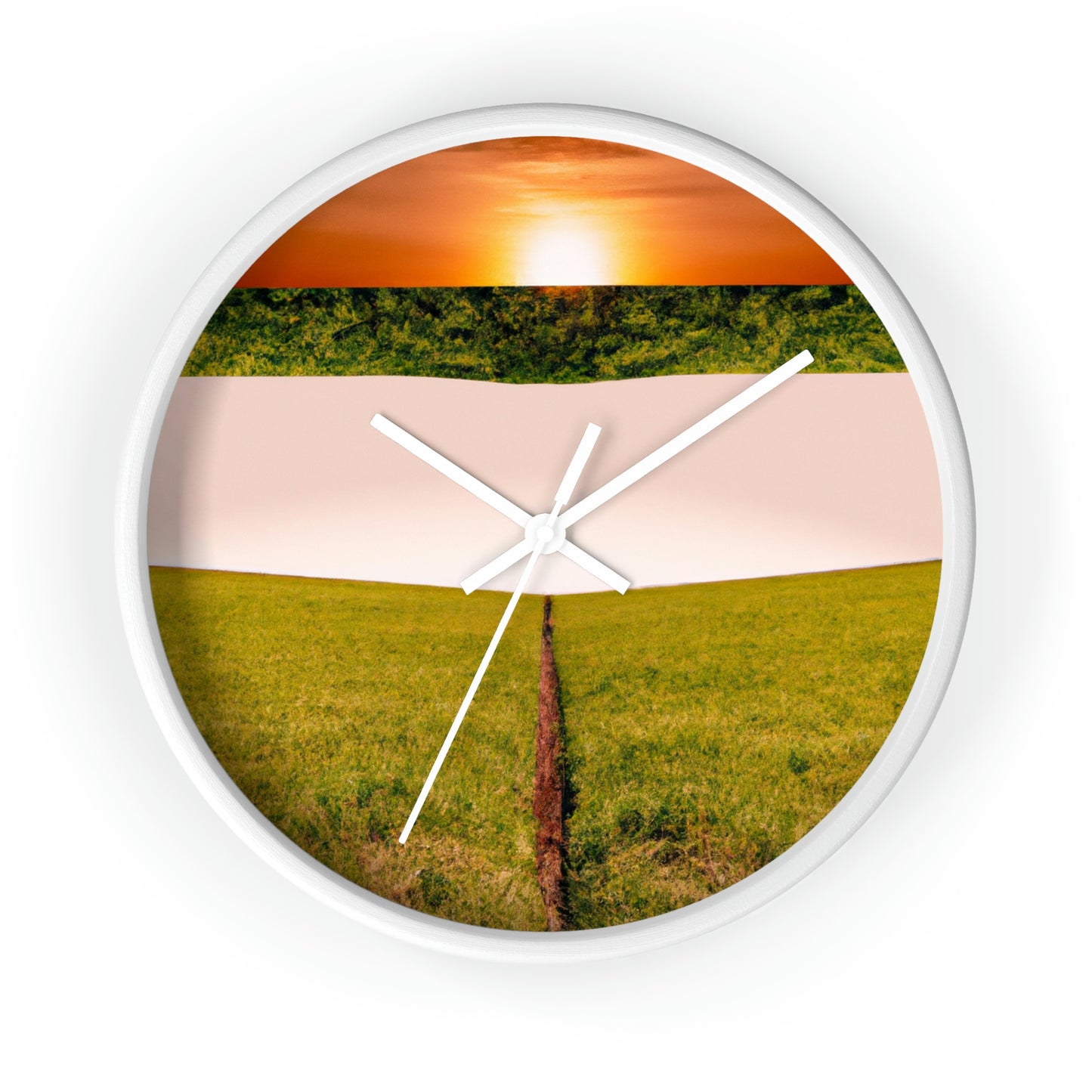 "Golden Horizon at Dusk" - The Alien Wall Clock