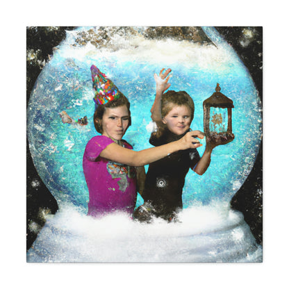 Snow Globe Adventures: Eine magische Reise durch ein Winterwunderland - The Alien Canva