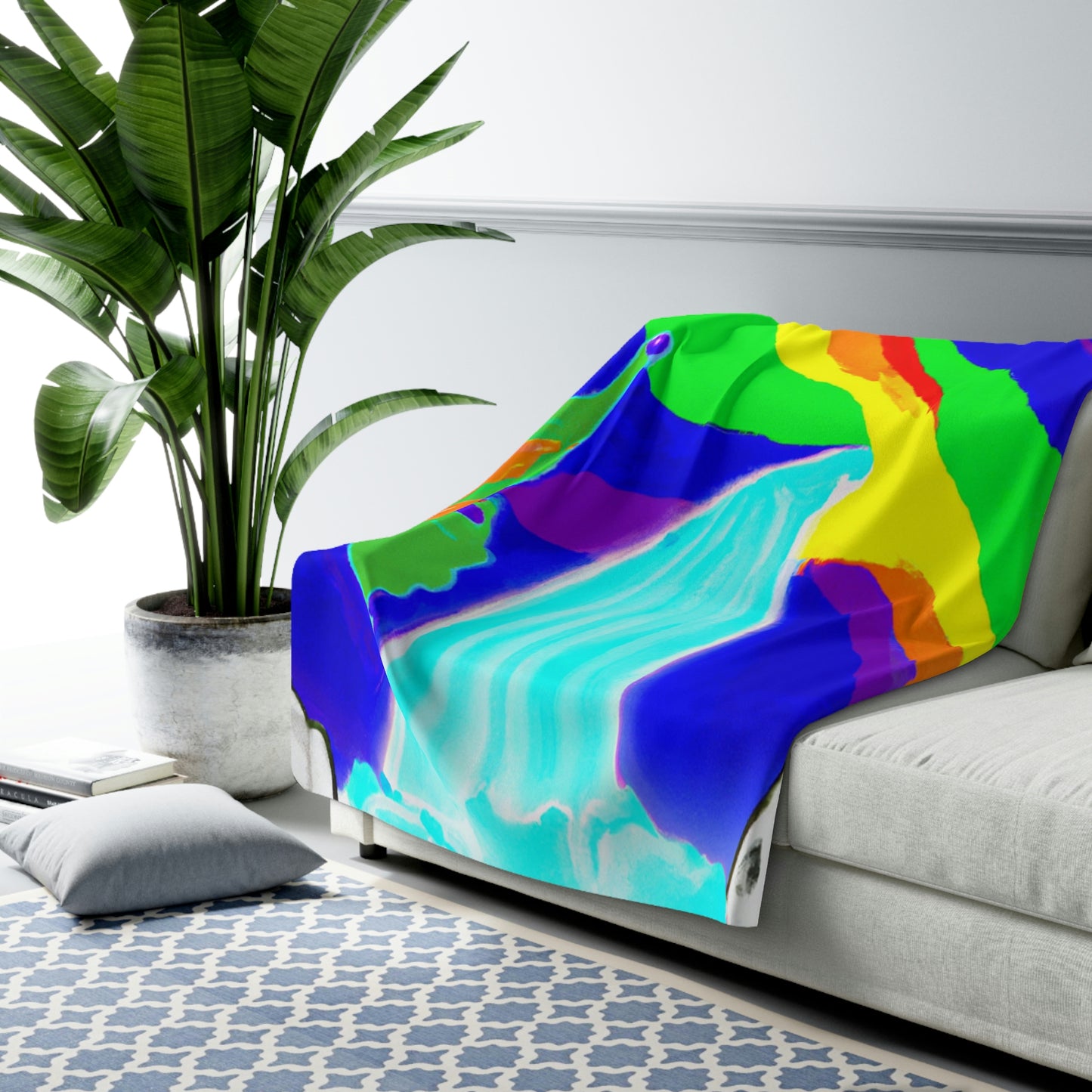 "Dancing Amongst the Splendor" - The Alien Sherpa Fleece Blanket