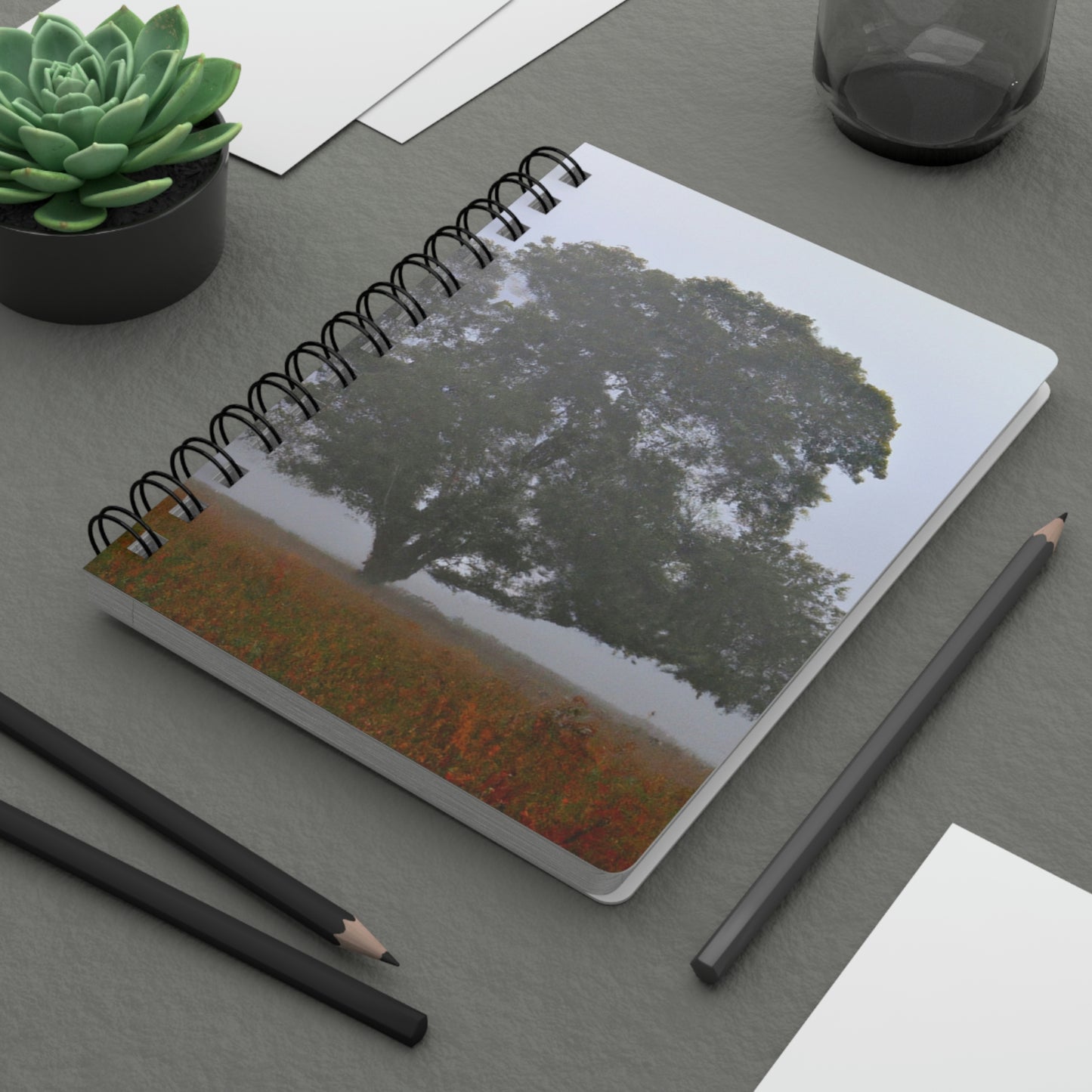 The Lonely Tree in the Foggy Meadow - The Alien Spiral Bound Journal