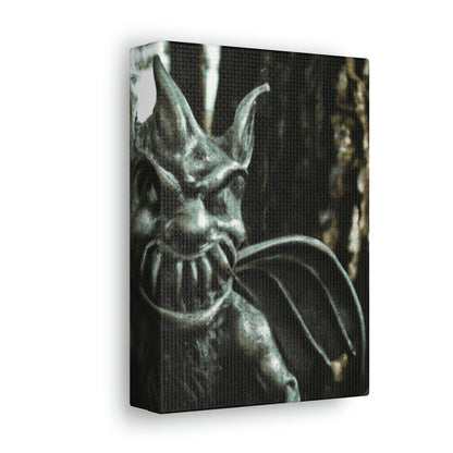 "The Enchanted Gargoyle Grove" - ​​Die Alien-Canva