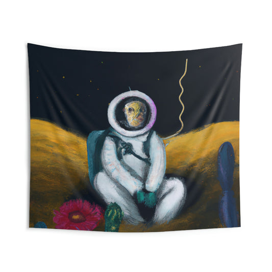 "Alone in the Dark: A Solitary Astronaut's Survival" - The Alien Wall Tapestries