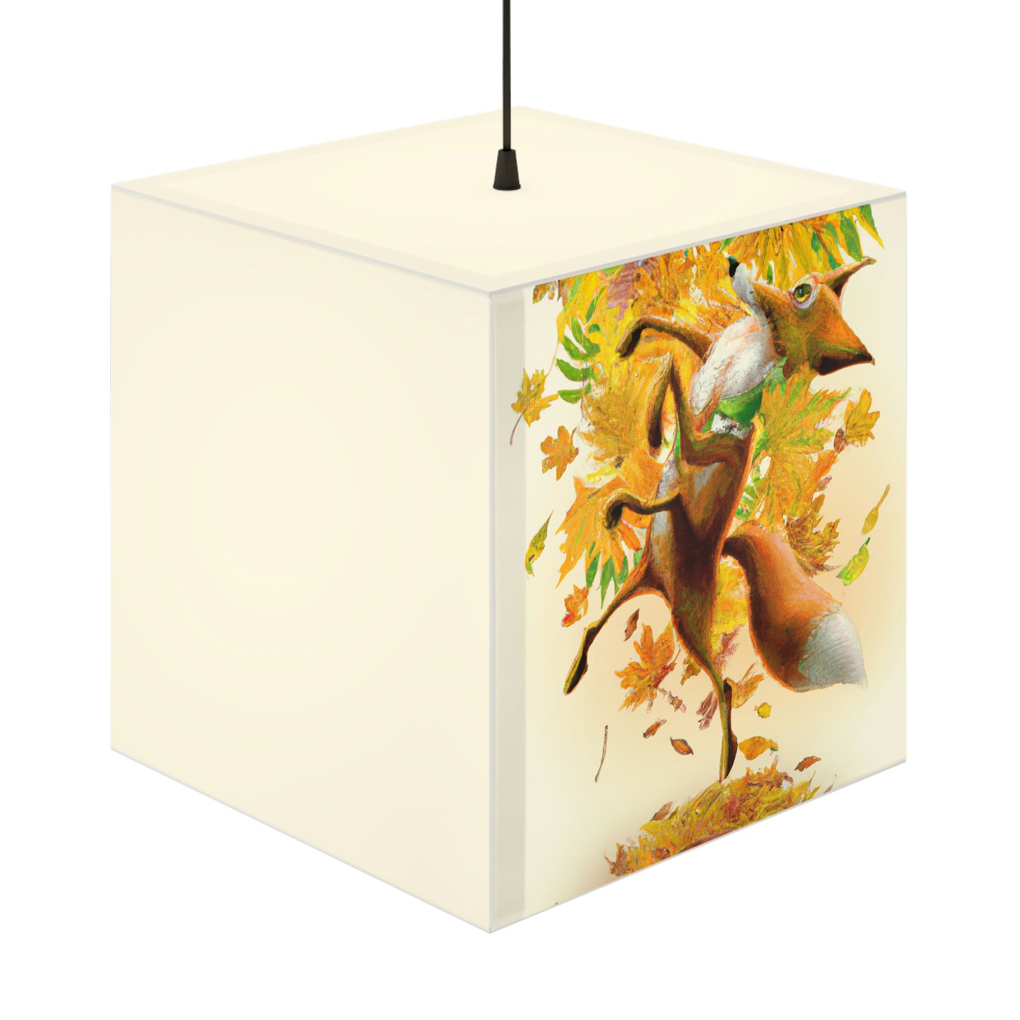 "Autumnal Adventure: A Fox's Mischief" - Die Alien Light Cube Lampe