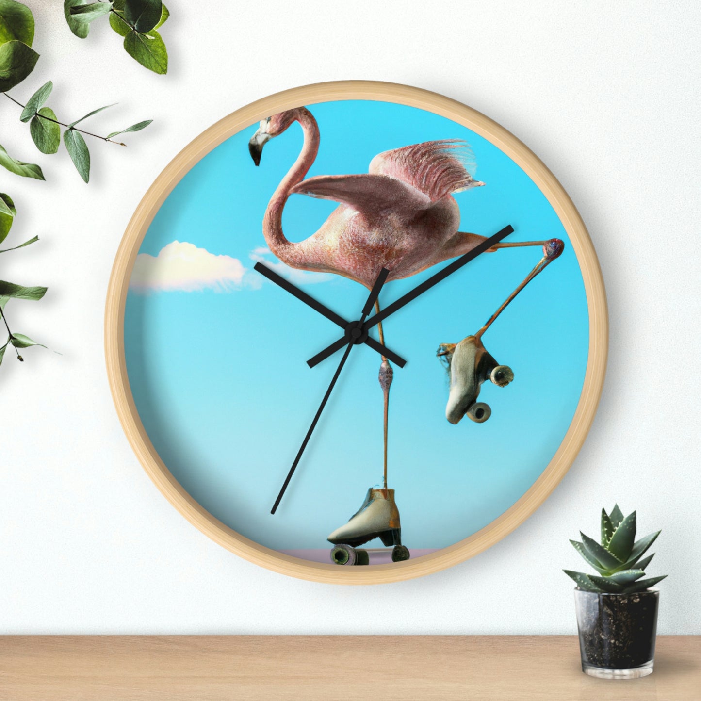 "Flamingo Skates!" - The Alien Wall Clock