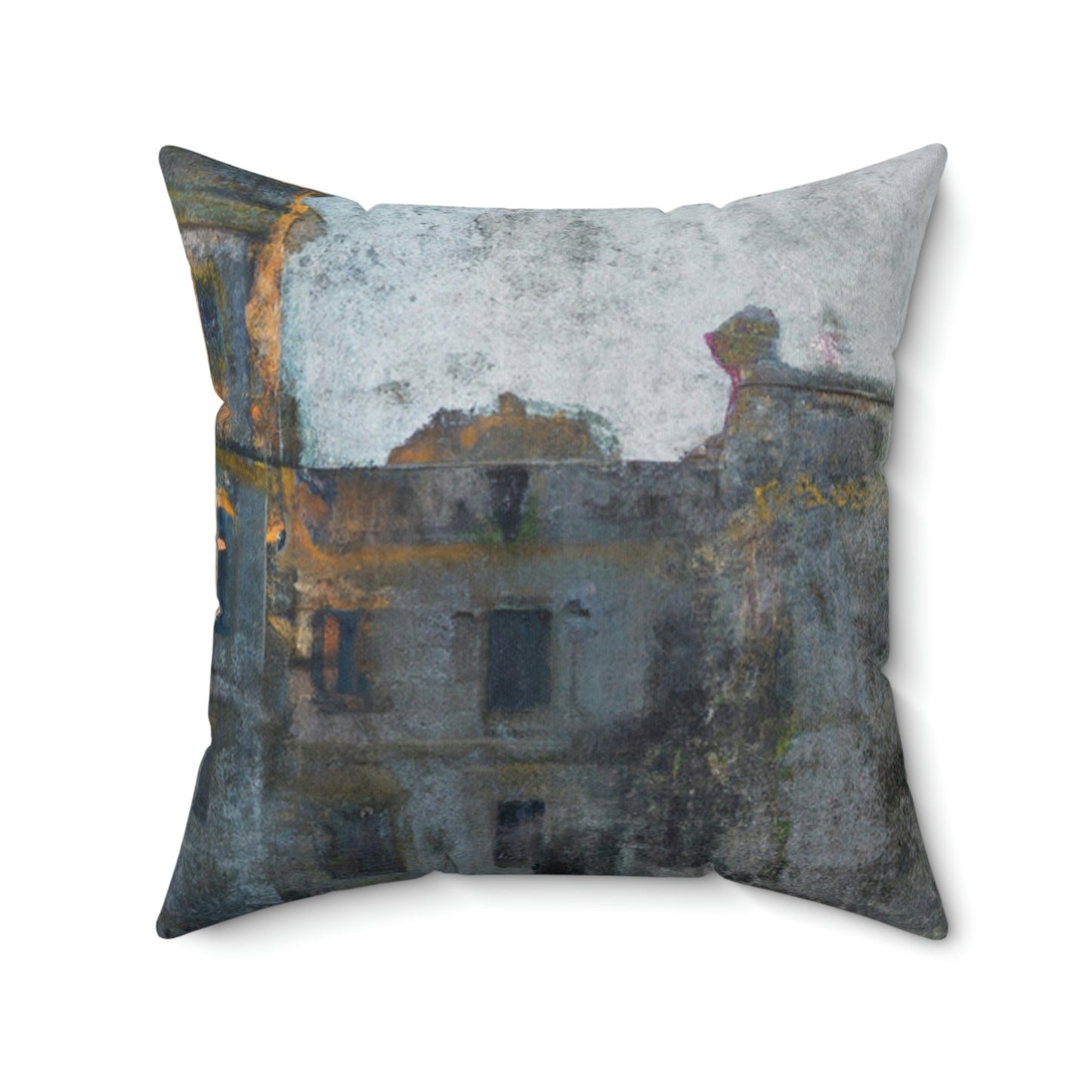 "The Forgotten Castle: A Faded Remembrance" - The Alien Square Pillow