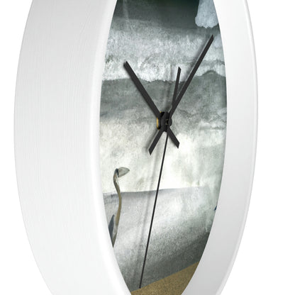 "A Sea of Turmoil: A Heron's Restlessness". - The Alien Wall Clock