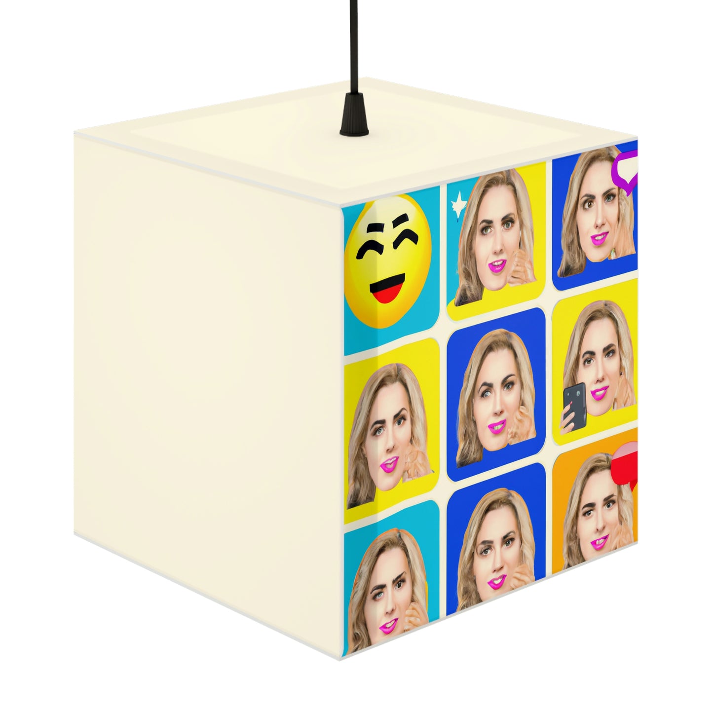 "Emoji-zing a Celebrity: A Pop Art Portrait" - La lámpara Alien Light Cube