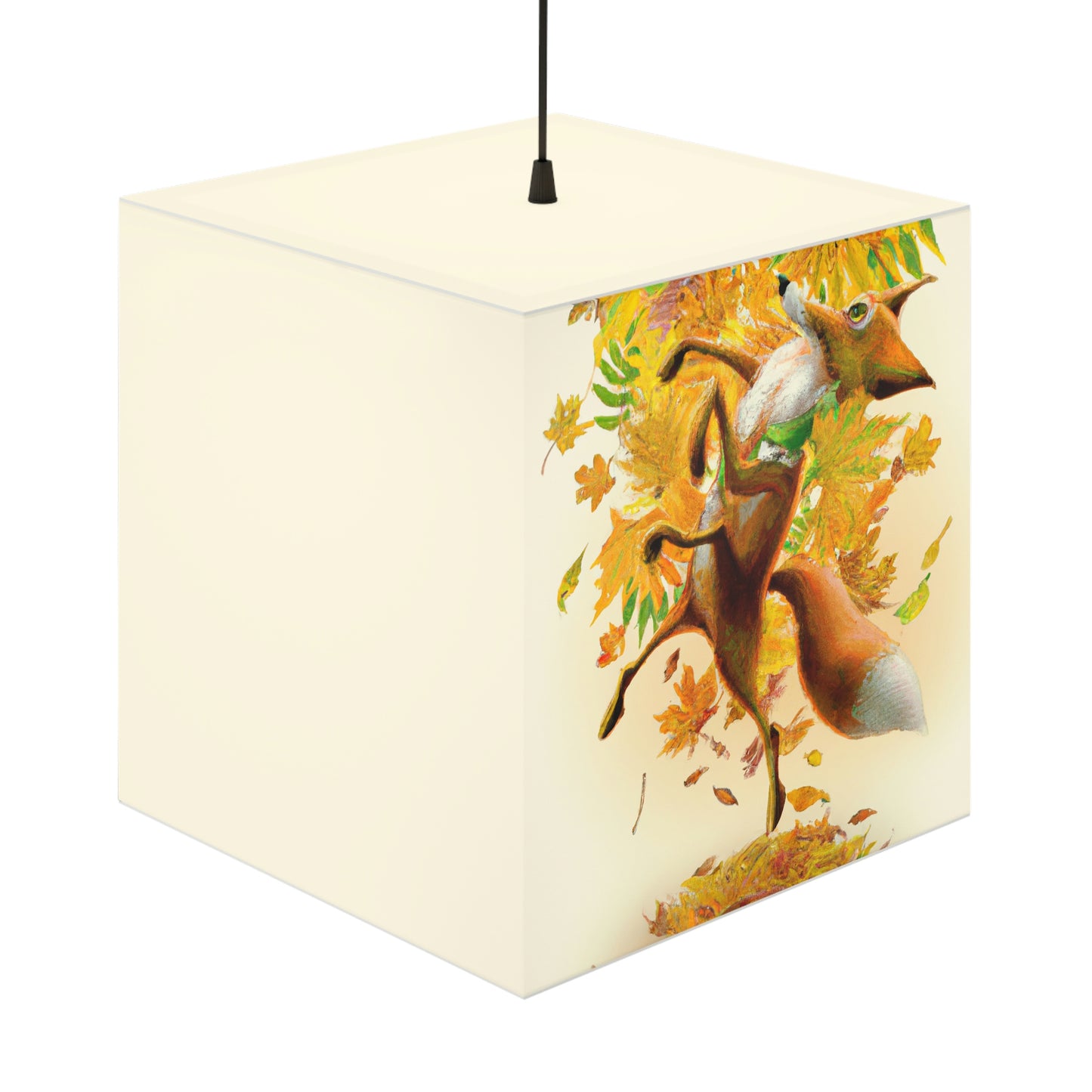 "Autumnal Adventure: A Fox's Mischief" - Die Alien Light Cube Lampe