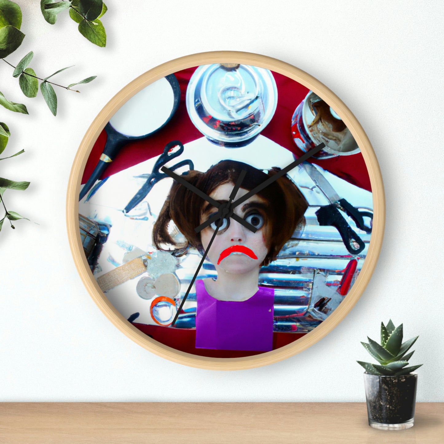 "Found Objects Self-Portrait" - The Alien Wall Clock