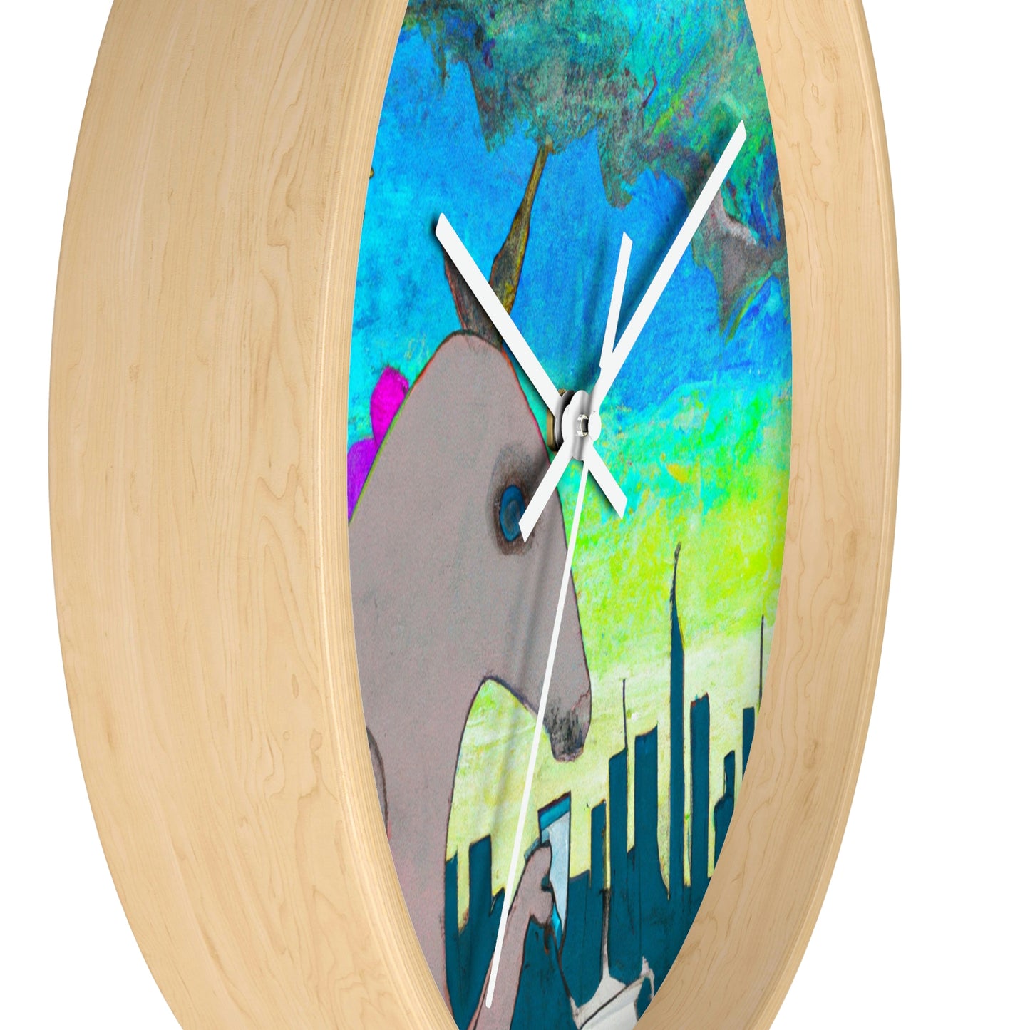 "Majestic Morning Reflections" - El reloj de pared alienígena