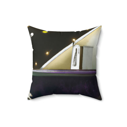 "The Magical Musician: A Cat's Tale" - Das Alien Square Pillow