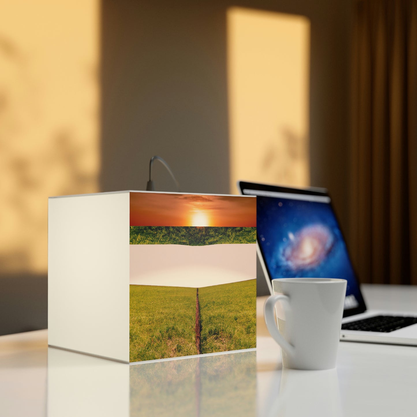 "Golden Horizon at Dusk" - The Alien Light Cube Lamp