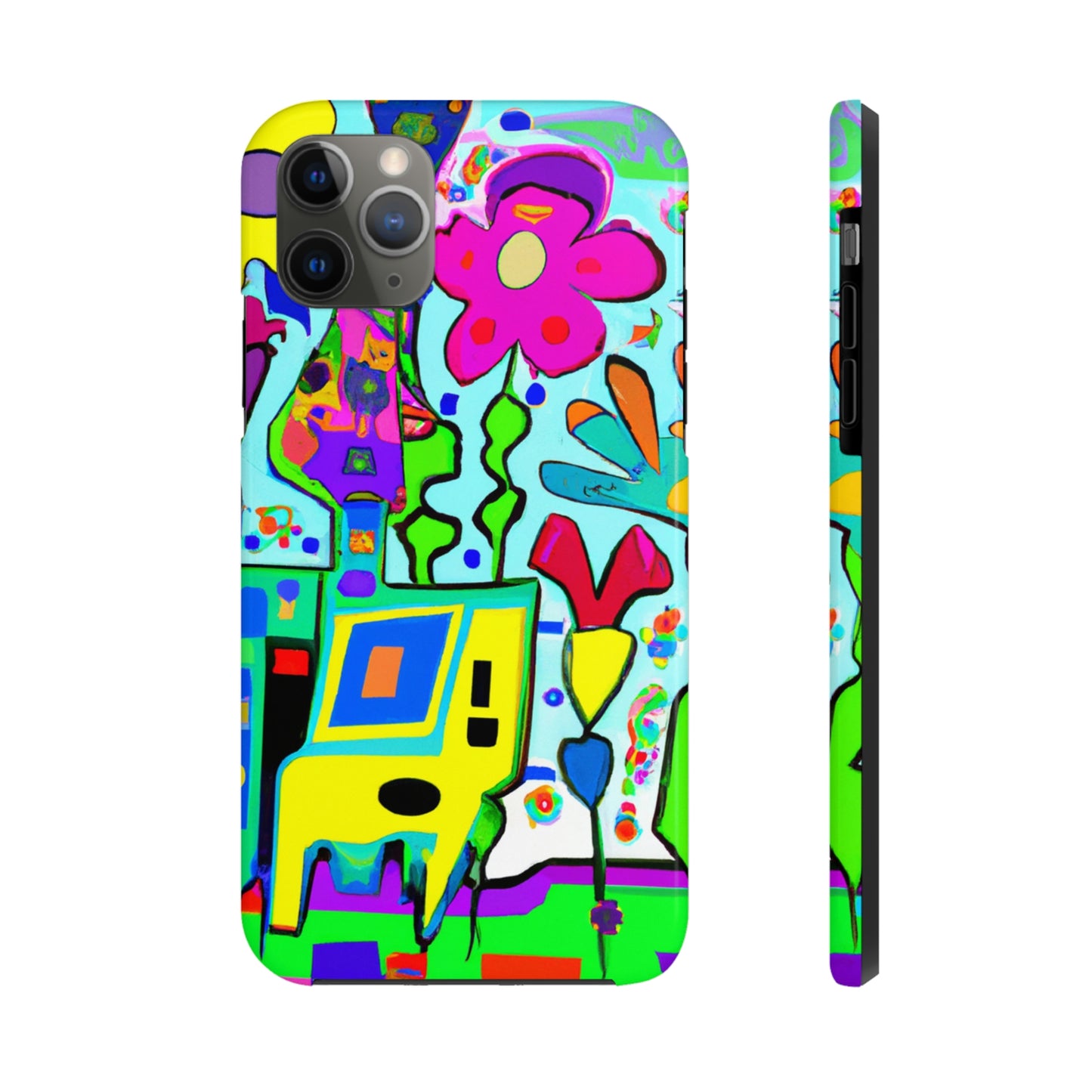 "A Mystical Garden of Rainbow Petals" - The Alien Tough Phone Cases