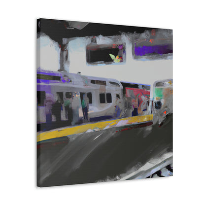 "Harboring the Hustle: Capturing the Vibrancy of the Train Station" - Canvas