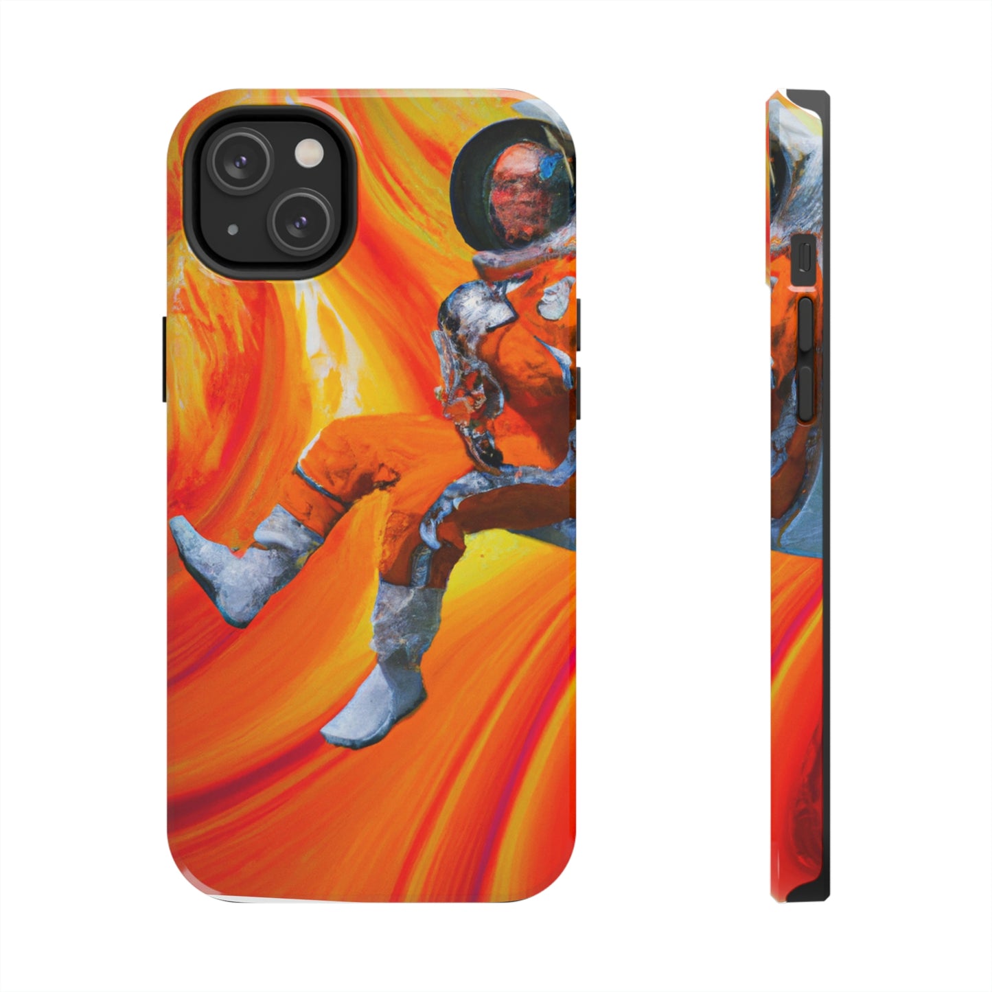 "Journeying in the Burning Orange Galaxy" - The Alien Tough Phone Cases