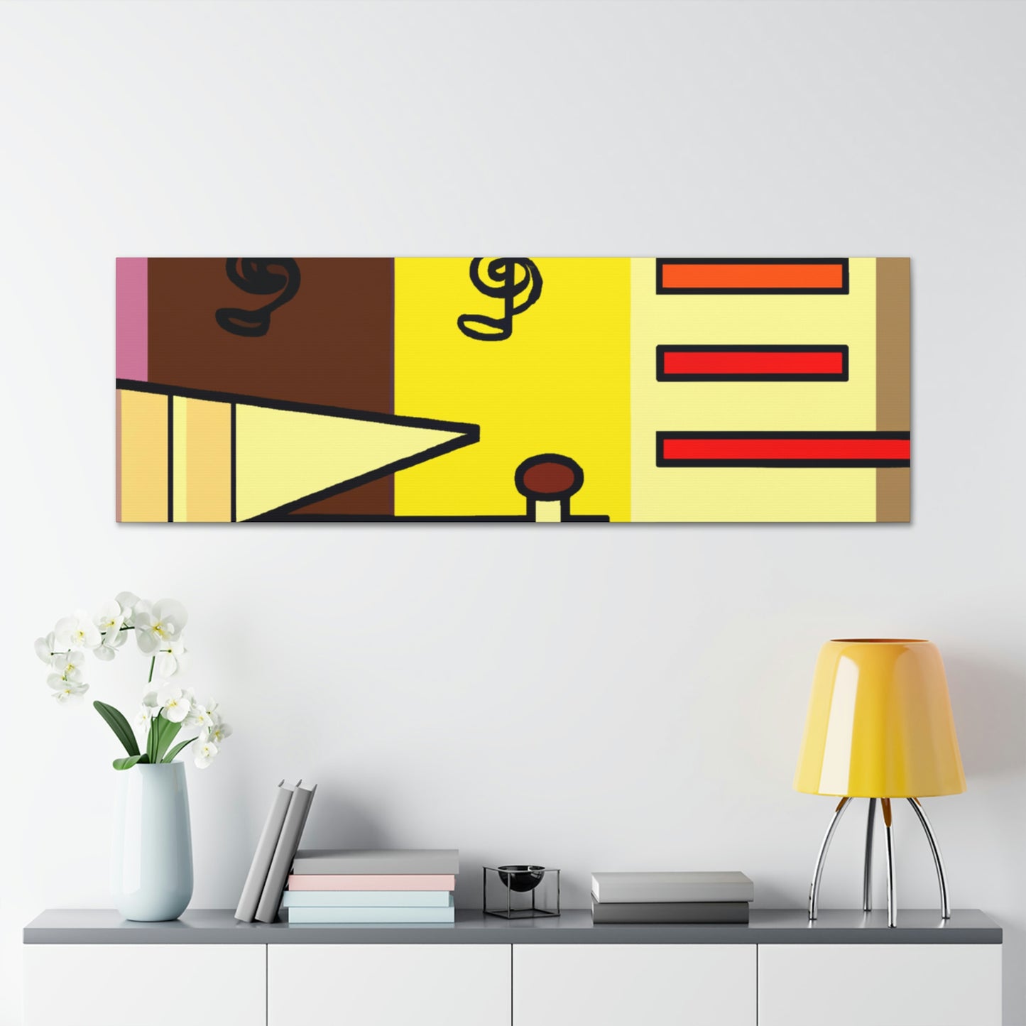 "Four Colors Tribute: Ancient Musical Artistry" - Canvas