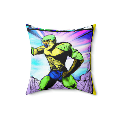 Superhero Showdown! - The Alien Square Pillow