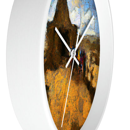 "Dusty Pilgrims at the Forgotten Shrine" - The Alien Wall Clock