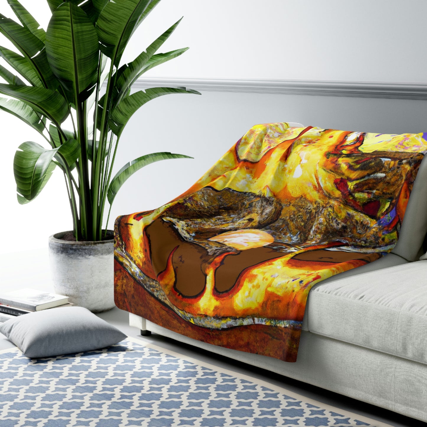 "Un dragón dormido en un abrazo infernal" - The Alien Sherpa Fleece Blanket