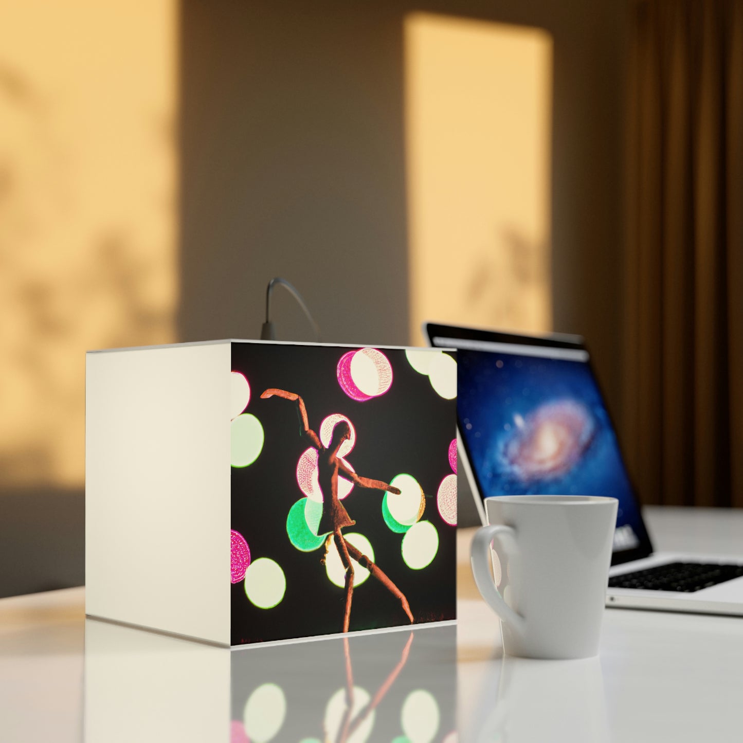 "Dancing in a Starry Shower". - The Alien Light Cube Lamp