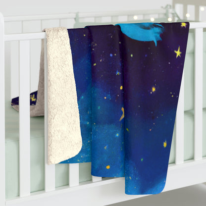 "Drifting Among the Stars: The Story of a Baby Dragon" - The Alien Sherpa Fleece Blanket