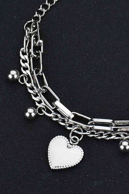 Herz-Charm-Armband aus Edelstahl