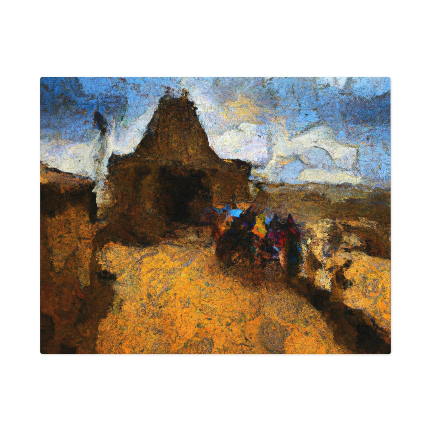 "Dusty Pilgrims at the Forgotten Shrine" - The Alien Jigsaw Puzzle