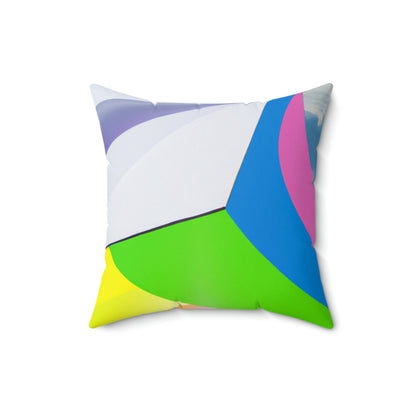 "A Flight of Color" - The Alien Square Pillow