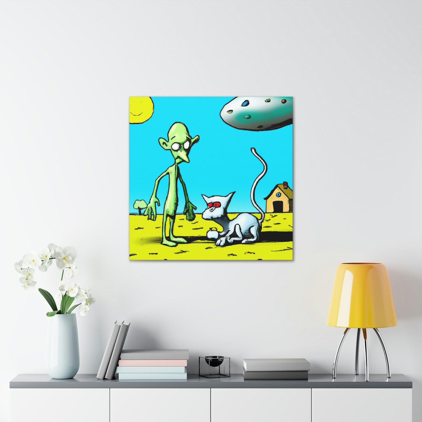 "Out of This World Friendship" - The Alien Canva