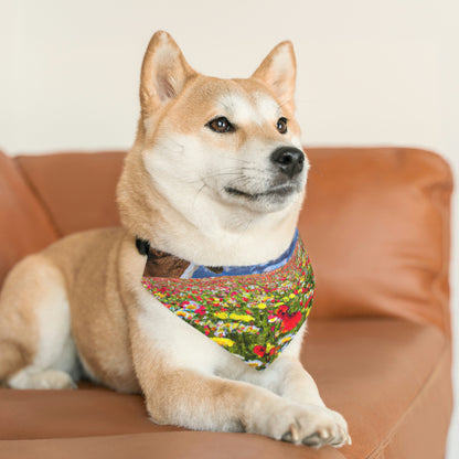 "A Blissful Tour of Floral Splendor" - The Alien Pet Bandana Collar