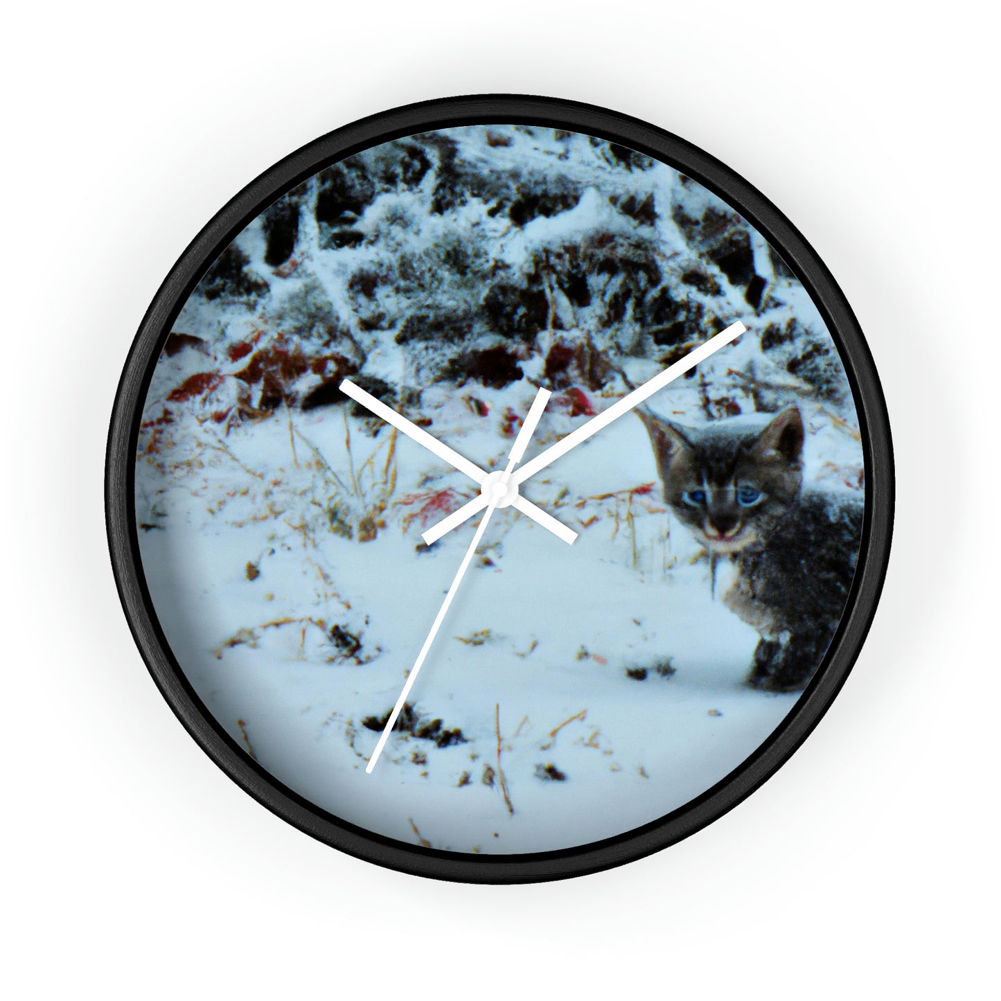 "Brave Kitten in the Frozen Storm" - The Alien Wall Clock